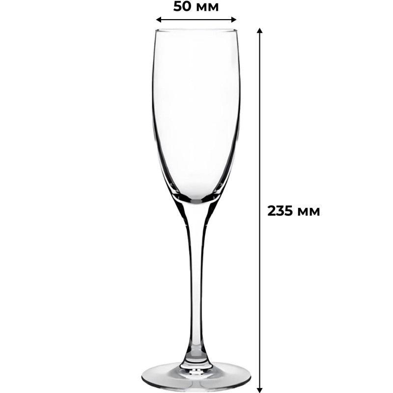 Набор бокалов для шампанского СИГНАТЮР (ЭТАЛОН) 170мл 6шт/уп (H8161)