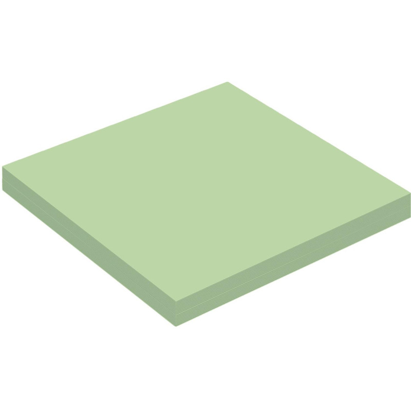 Бумага для заметок с клеевым краем Economy 76x76 мм 100 л паст. зеленый