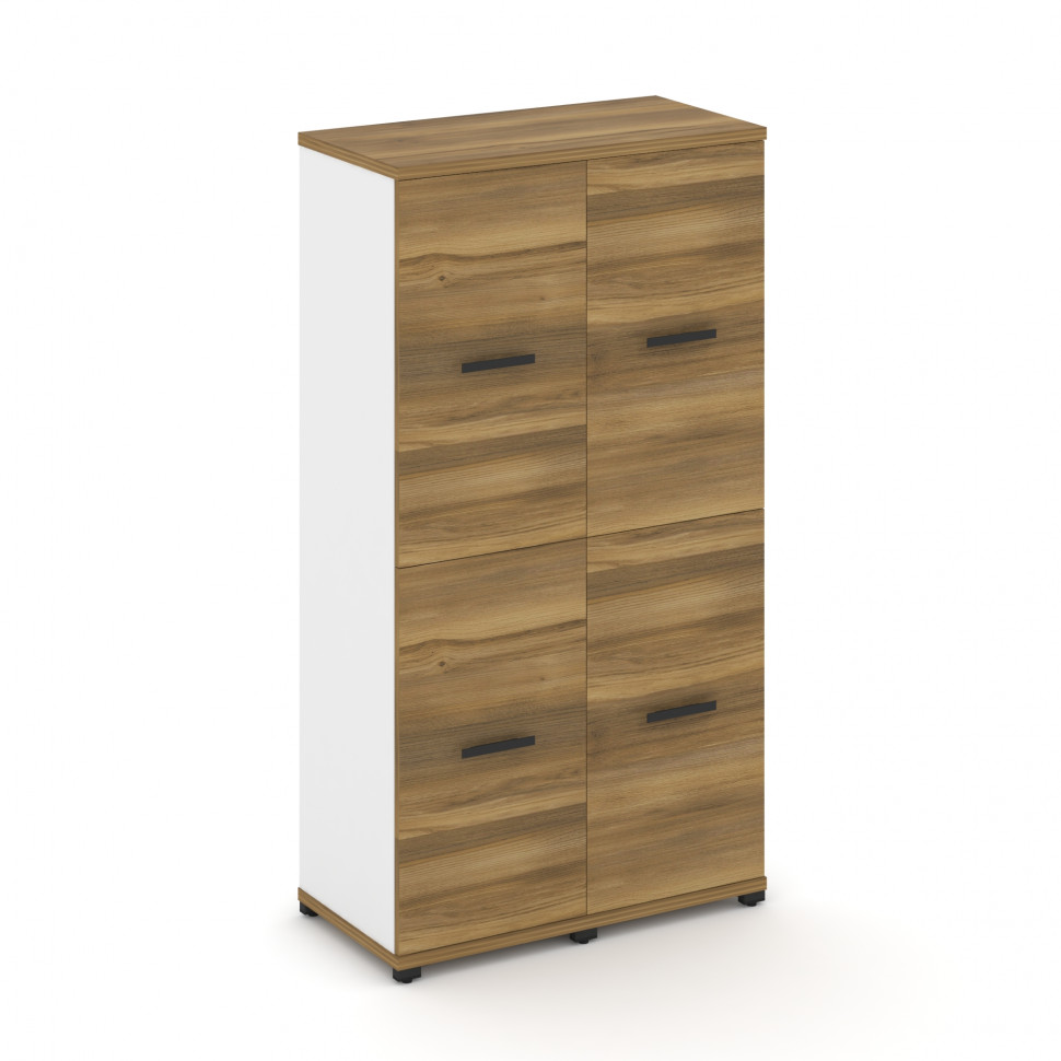 Concept Шкаф 2 узкие секции, 4 ниши CN.STU-422 B Сандал Янтарный/Белый Бриллиант/Металл Черный 836*4