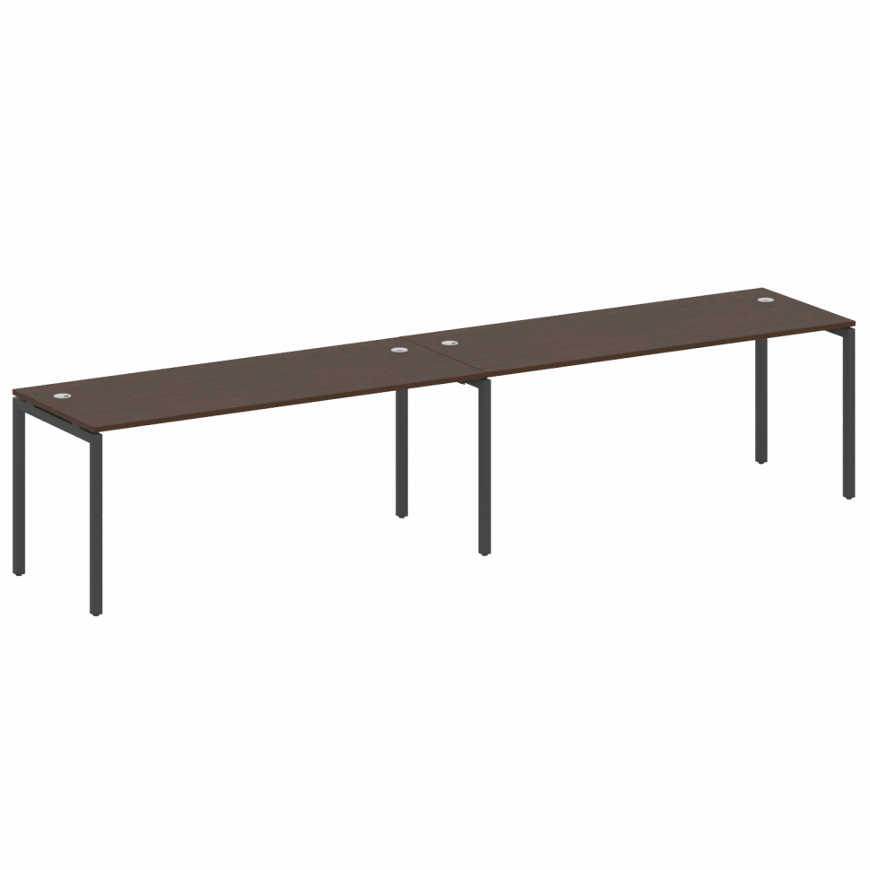 Metal System Quattro Рабочая станция на 2 места на П-образном м/к 40БП.СМ-2.5 Венге Цаво/Металл Антр