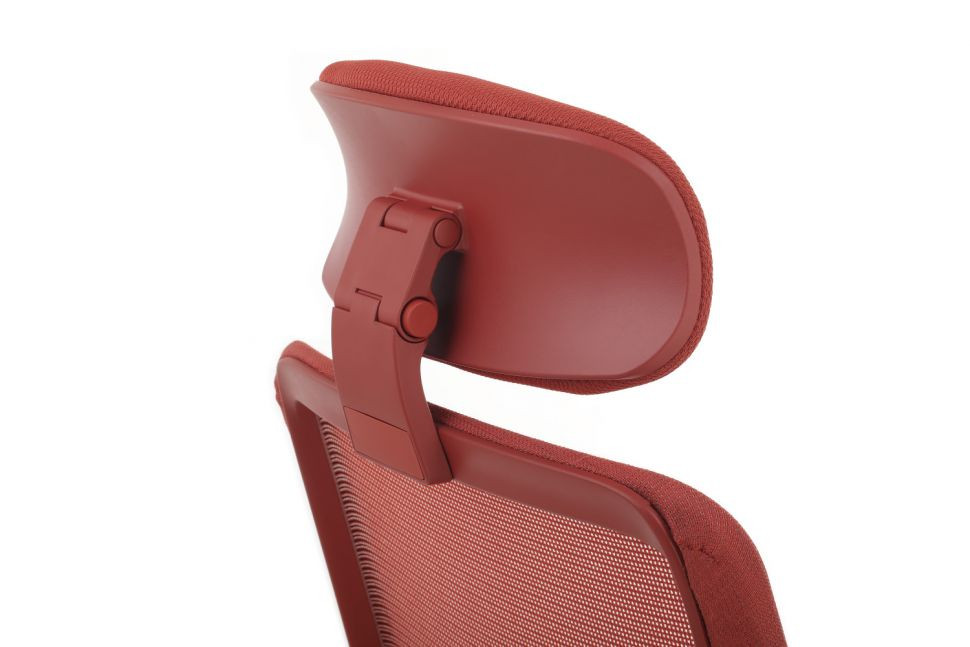 Кресло WORK W-218C red Красный пластик/Красная сетка 65-64-113-123