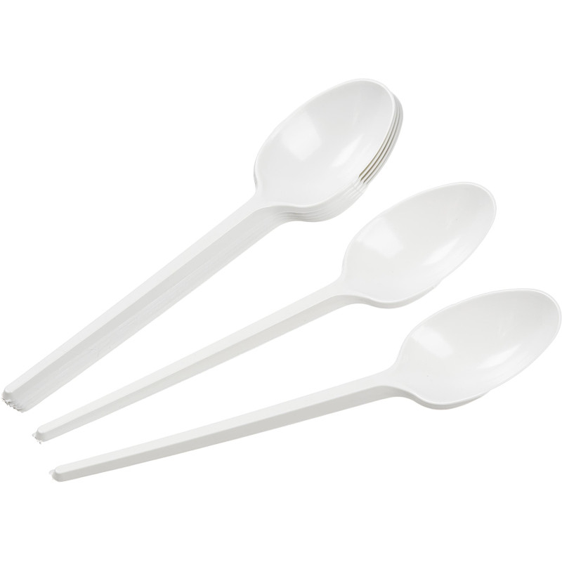 Ложка одноразовая столовая  165мм, белая, КОМУС ПС 100шт/уп