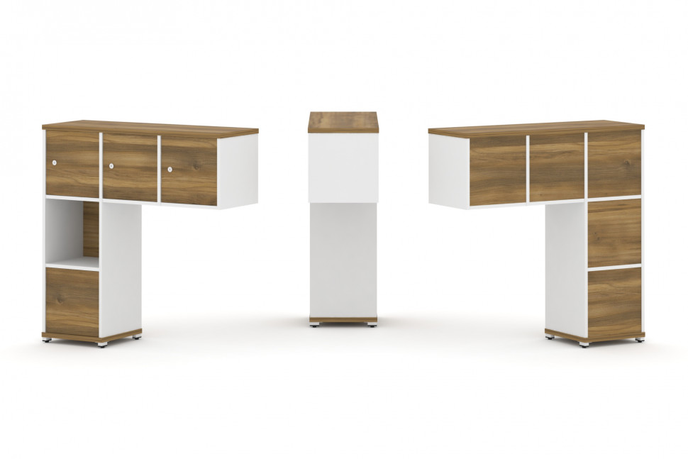 Concept Надставка низкая CN.ONN-006 Сандал Янтарный/Белый Бриллиант/Металл Белый 1099*365*1130