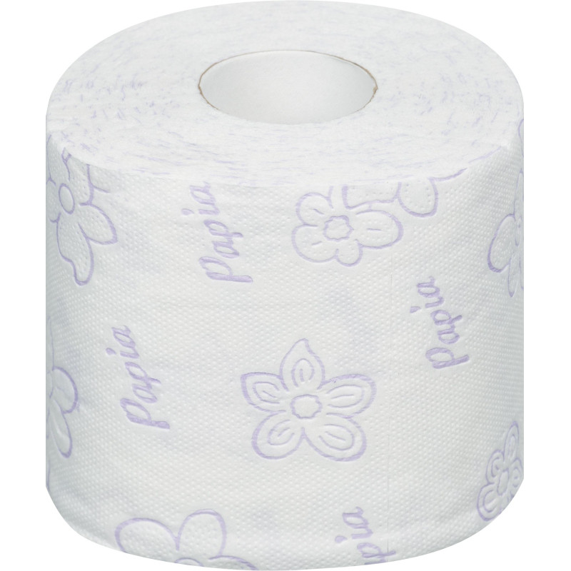 Бумага туалетная Papia Балийский Цветок 3сл бел 100%цел 16,8м 140л 12рул/уп