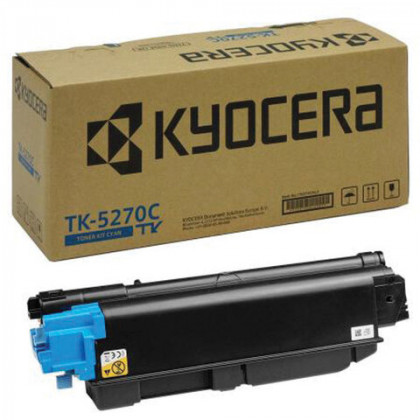 Тонер-картридж KYOCERA (TK-5270C) M6230cidn/M6630cidn/P6230cdn, голубой, оригинальный, ресурс 6000 страниц, 1T02TVCNL0