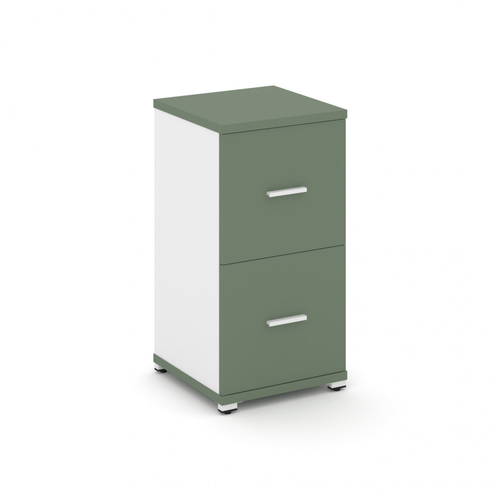 Concept Шкаф 1 узкая секция, 2 ниши CN.STU-212 W Кобо/Белый Бриллиант/Металл Белый 420*420*818