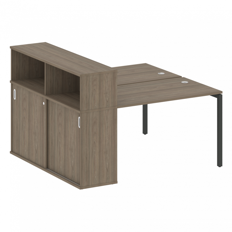 Metal System Quattro Рабочая станция с шкафом-купе на П-образном м/к 40БП.РС-СШК-2.2 Т Вяз Благородн Metal System Quattro Рабочая станция с шкафом-купе на П-образном м/к 40БП.РС-СШК-2.2 Т Вяз Благородн