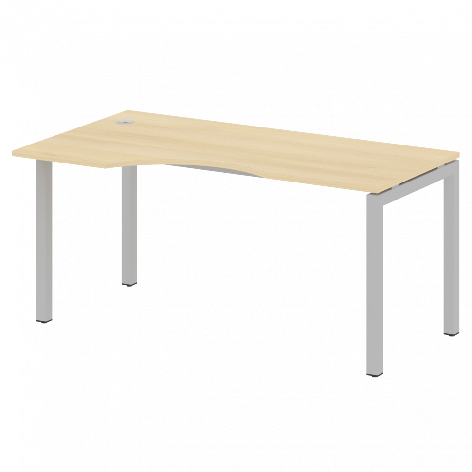 Metal System Quattro Стол криволинейный левый на П-образном м/к 50БП.СА-1 (L) Акация Лорка/Металл Се