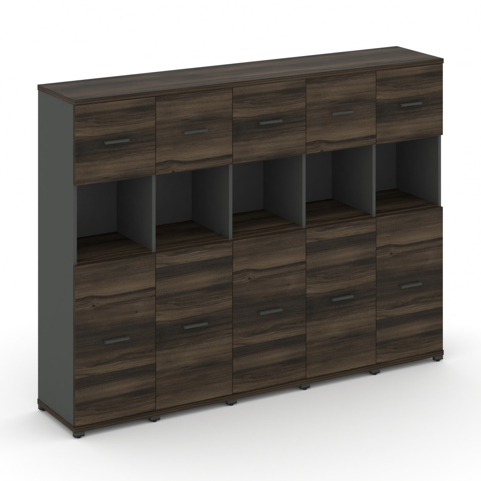 Concept Шкаф 5 узких секций, 4 ниши CN.STU-455 A Дуб Мали/Антрацит/Металл Антрацит 2084*420*1554 Concept Шкаф 5 узких секций, 4 ниши CN.STU-455 A Дуб Мали/Антрацит/Металл Антрацит 2084*420*1554