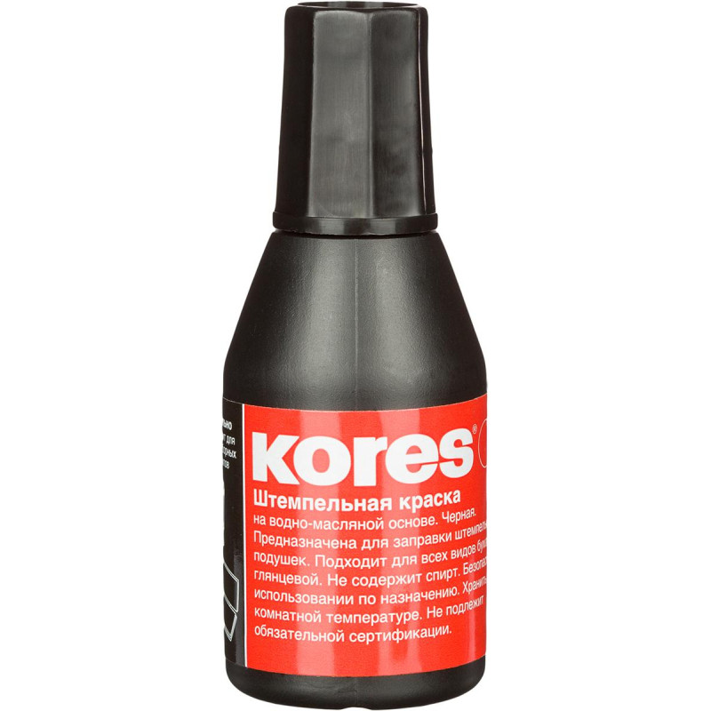 Краска штемпельная KORES черная 71334 Краска штемпельная KORES черная 71334