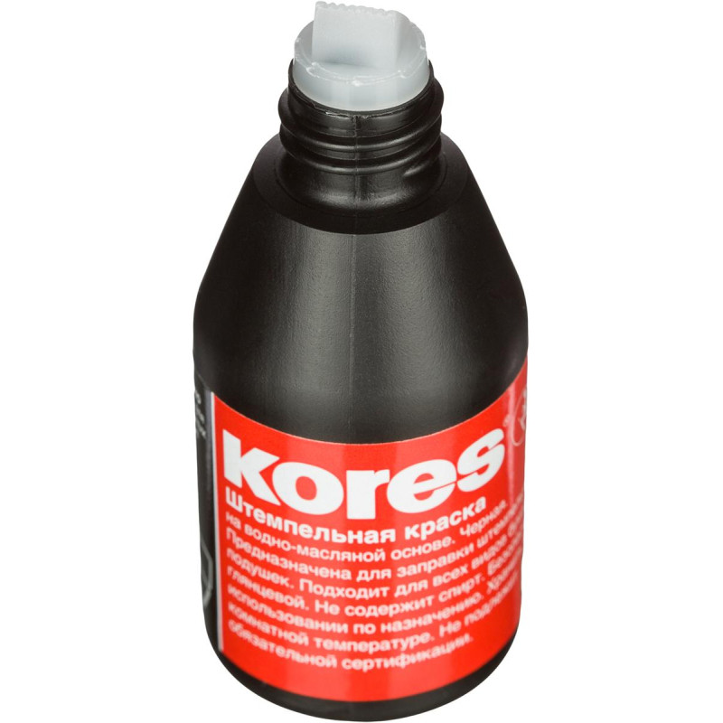 Краска штемпельная KORES черная 71334