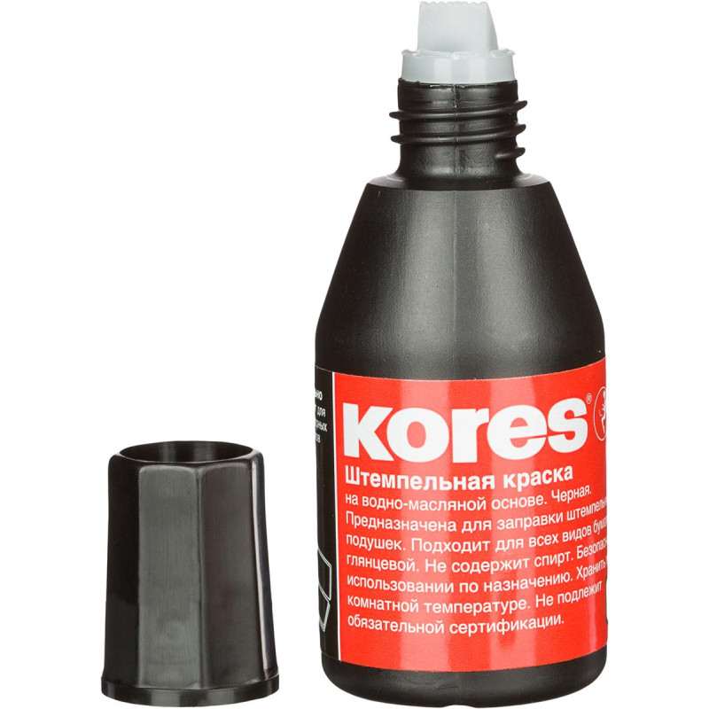 Краска штемпельная KORES черная 71334 Краска штемпельная KORES черная 71334