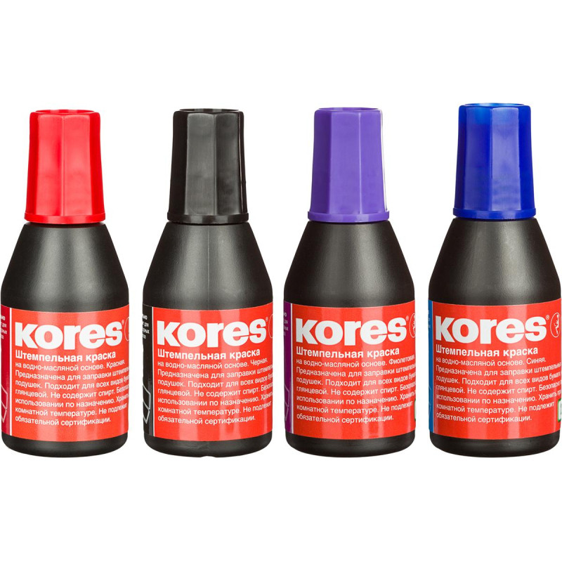 Краска штемпельная KORES черная 71334 Краска штемпельная KORES черная 71334