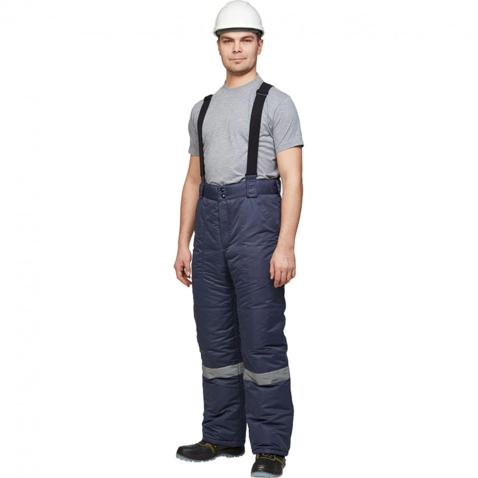 Брюки рабочие зимние муж. з28-БР син (р.52-54)170-176