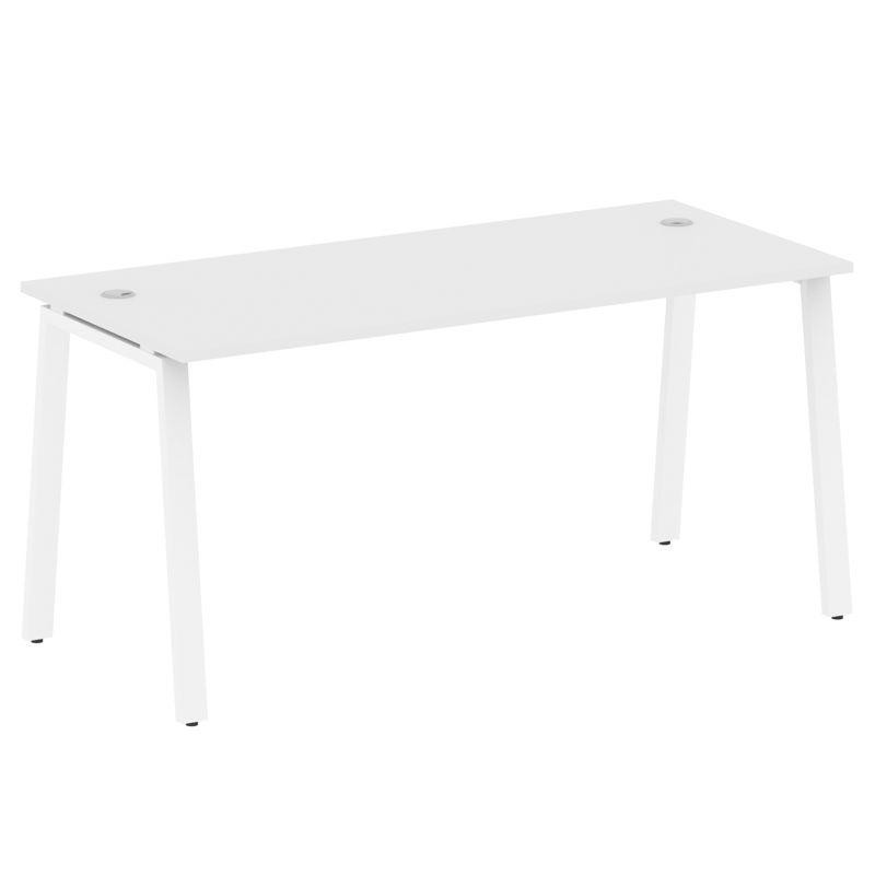 Metal System Стол письменный на А-образном м/к БА.СП-4 Белый/Металл Белый 1600*720*750