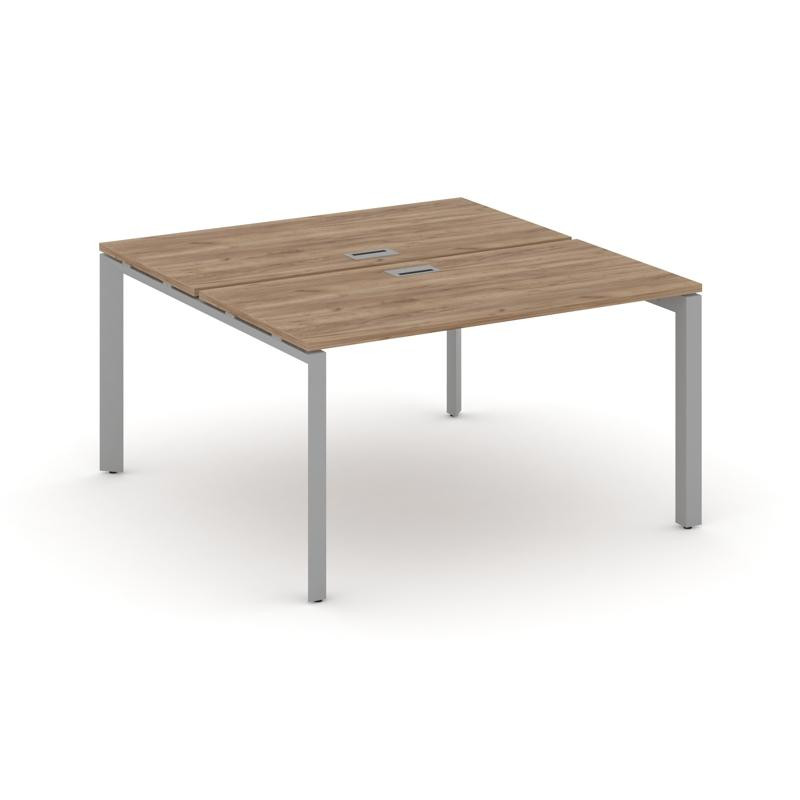 Style Project Рабочая станция двухсторонняя SN-59P.DRS-022 Дуб Табак/Металл Серый/Серебро Заглушка 1