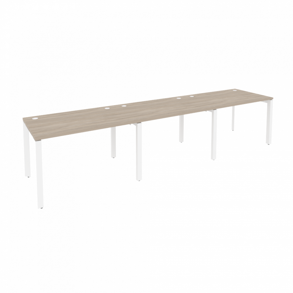 Onix Рабочая станция на П-образном м/к O.MP-RS-3.2.8 Дуб Аттик/Металл Белый 3540*800*750