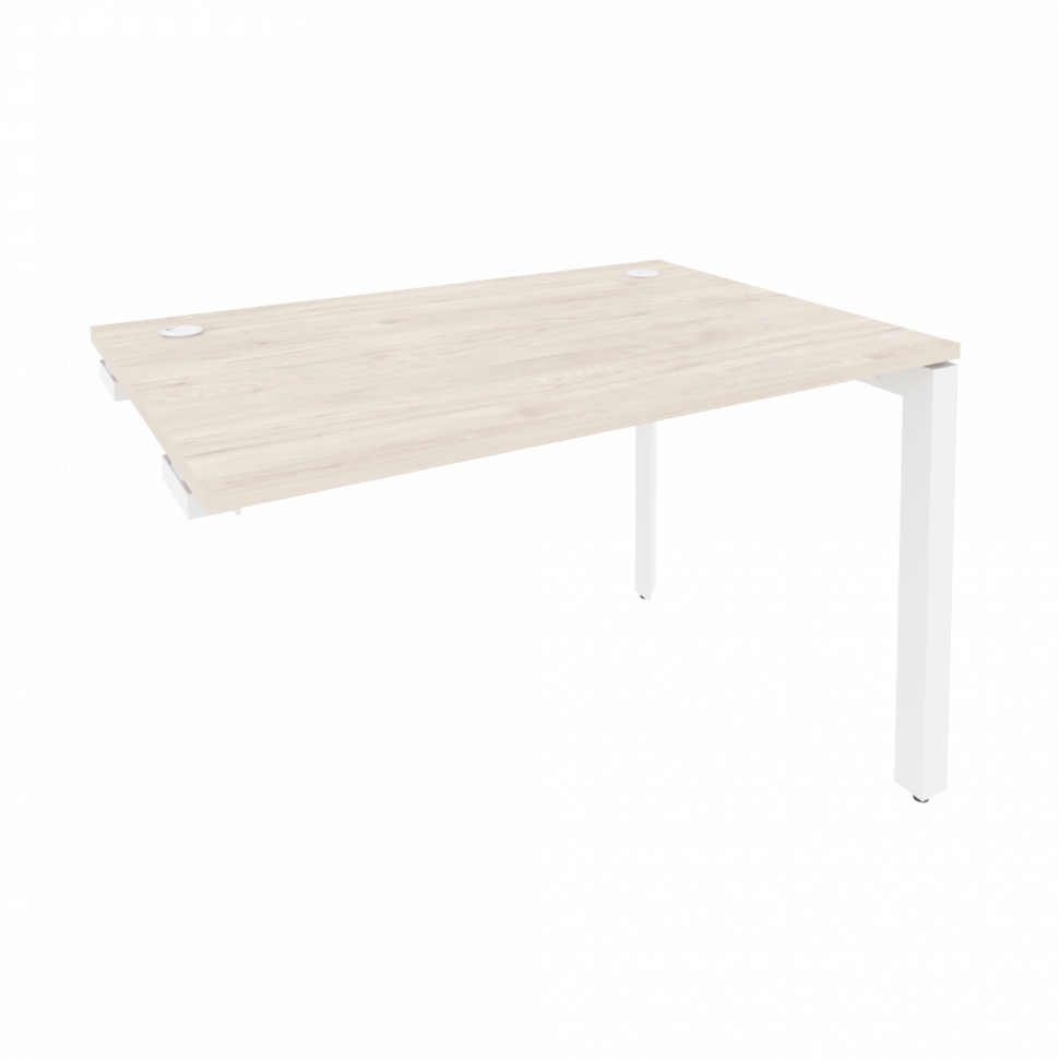 Onix Стол-приставка на П-образном м/к к опорным элементам O.MP-SPR-2.8 Денвер Светлый/Металл Белый 1 Onix Стол-приставка на П-образном м/к к опорным элементам O.MP-SPR-2.8 Денвер Светлый/Металл Белый 1