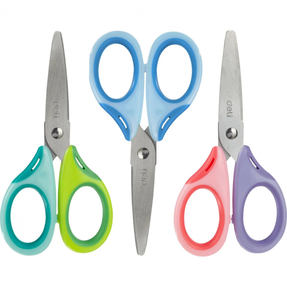 Ножницы детские Deli E6068 Neon 135мм сталь ассорти