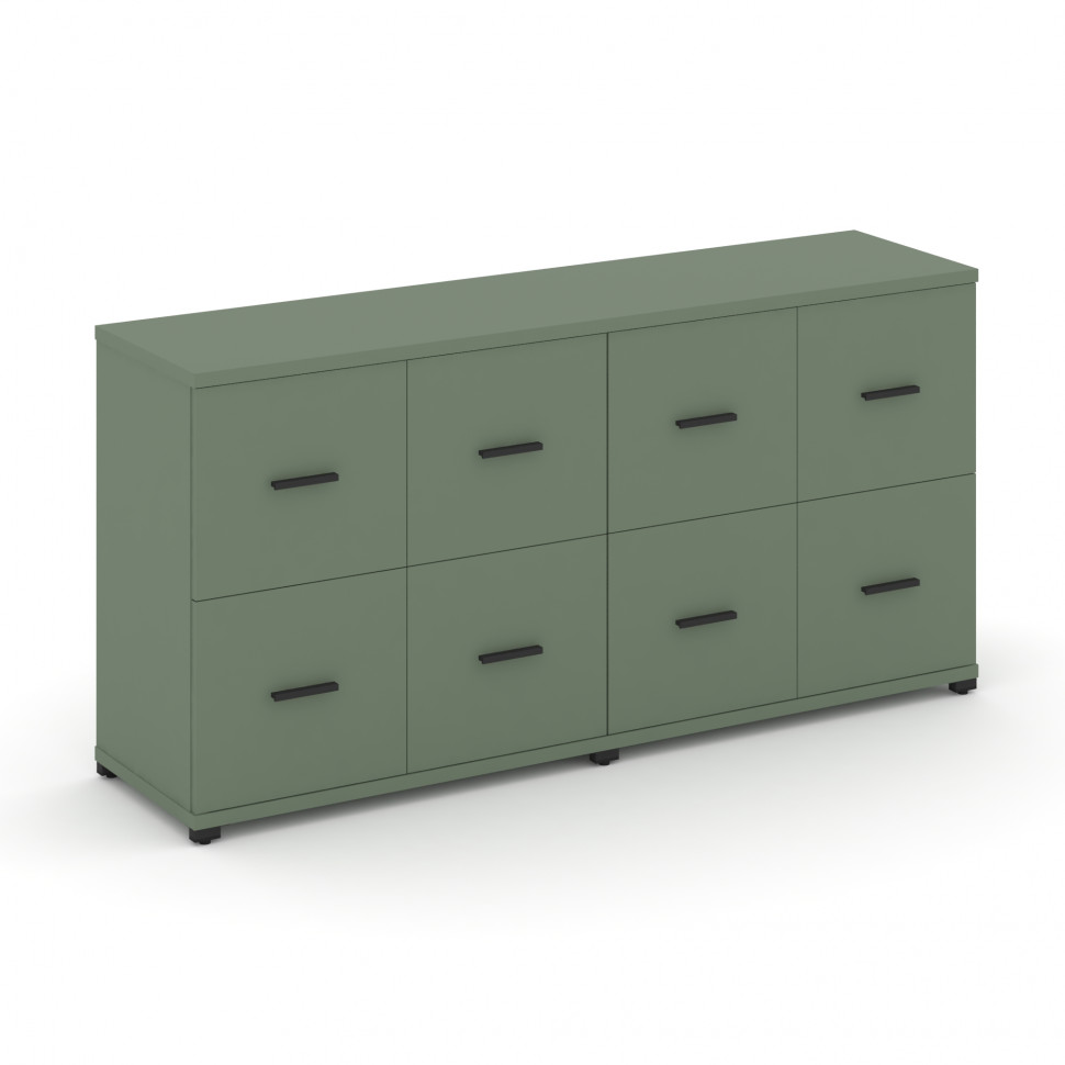 Concept Шкаф 2 широкие секции, 2 нишии CN.STS-222 B Кобо/Металл Черный 1668*420*818