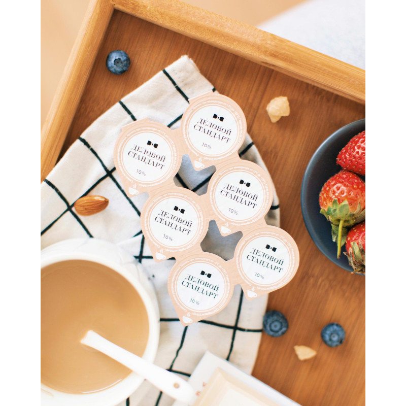 Сливки порционные Деловой Стандарт 10% 10г 10 шт/уп