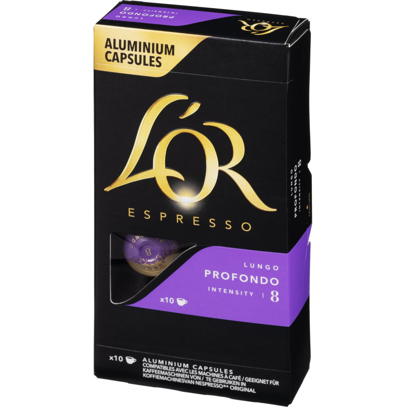 Кофе в капсулах L&#039;OR Espresso Lungo Profondo, 10шт/уп