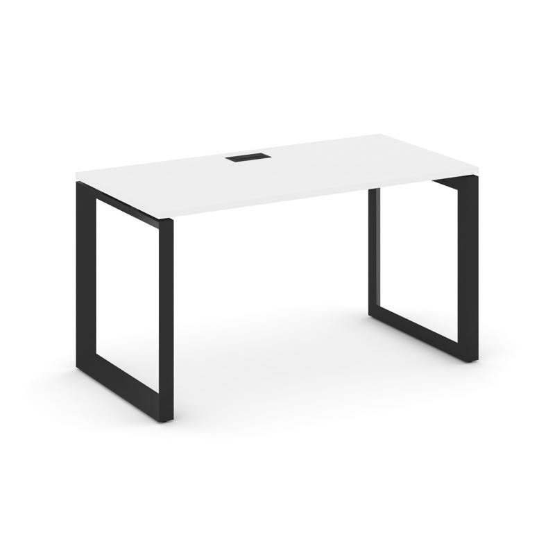 Style Project Стол письменный SN-59O.SP-003 Белый/Металл Черный/Черный Заглушка 1380*600*750