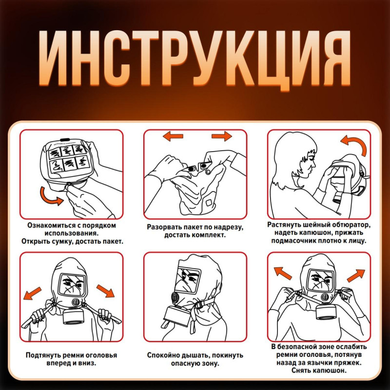 Самоспасатель универсальный фильтрующий малогабаритный (УФМС) Шанс-Е п/м