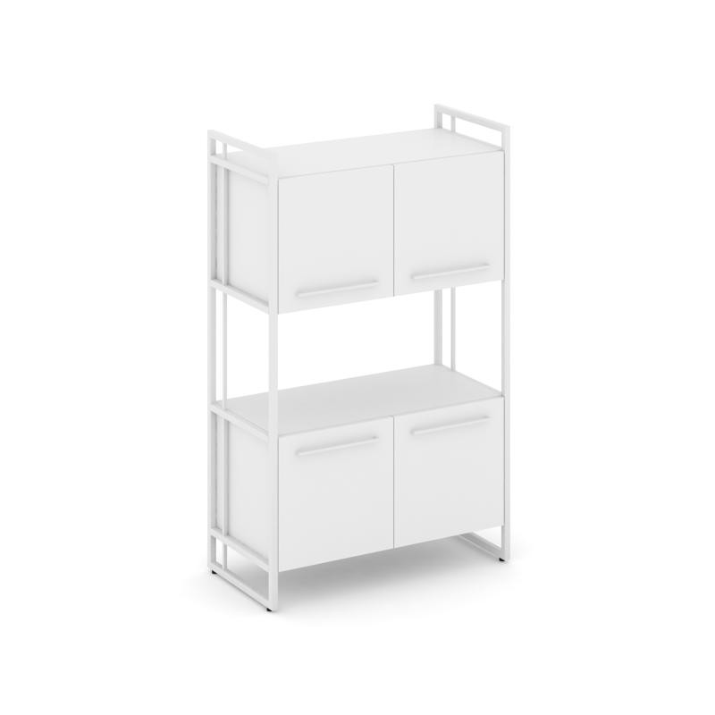 Rift Шкаф 3 ниши широкий RF.SS-33 Белый Бриллиант/Металл Белый/Белый Ручки 798*396*1286