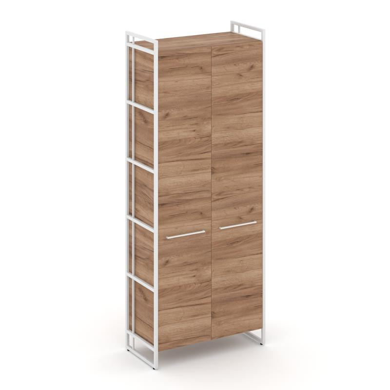 Rift Шкаф 5 ниш широкий RF.SS-51 Дуб Табак/Металл Белый/Белый Ручки 798*396*2010