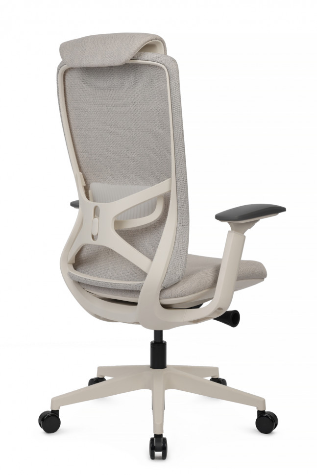 Кресло Gemini EGE-002AW Белый пластик/Светло-бежевый