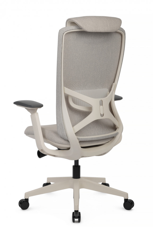 Кресло Gemini EGE-002AW Белый пластик/Светло-бежевый