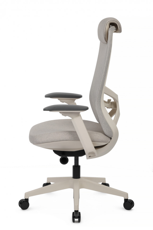 Кресло Gemini EGE-002AW Белый пластик/Светло-бежевый