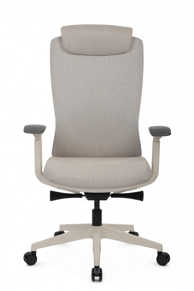 Кресло Gemini EGE-002AW Белый пластик/Светло-бежевый