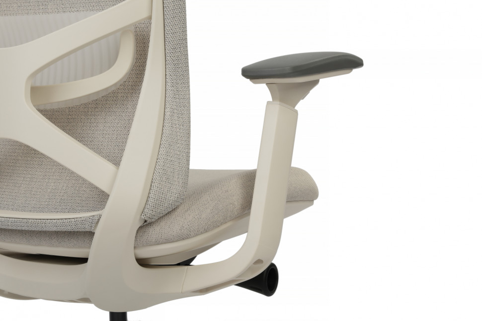 Кресло Gemini EGE-002AW Белый пластик/Светло-бежевый