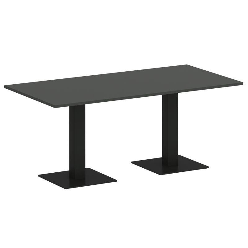 Riva Стол прямоугольный А.СПРГ-4 Антрацит/Металл Черный 1800*900*750