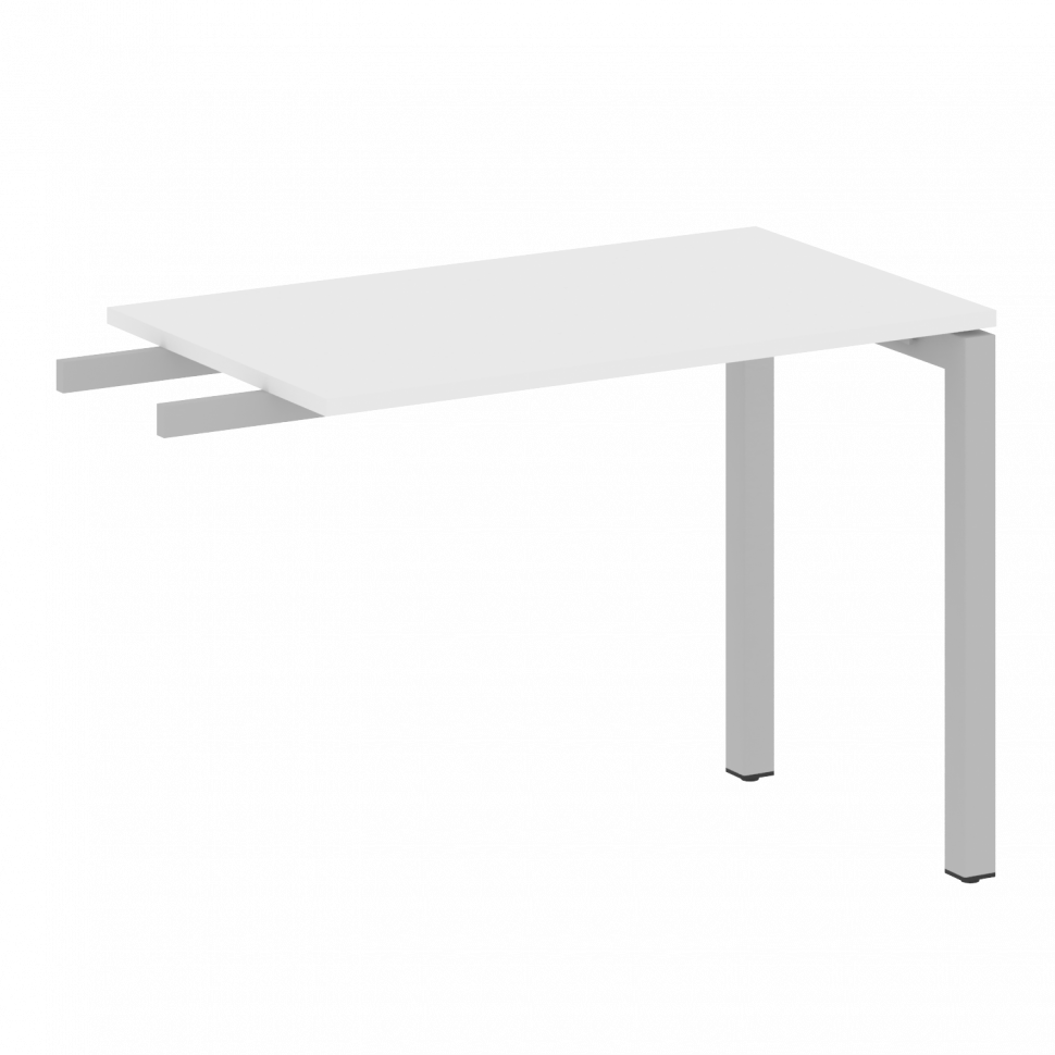 Metal System Quattro Приставной элемент на П-образном м/к 50БП.ПР-3 Белый/Металл Серый 1000*600*750
