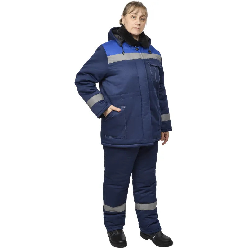 Куртка рабочая зимняя жен з32-КУ син/вас смес 56-58/170-176(Арсенал-СП)