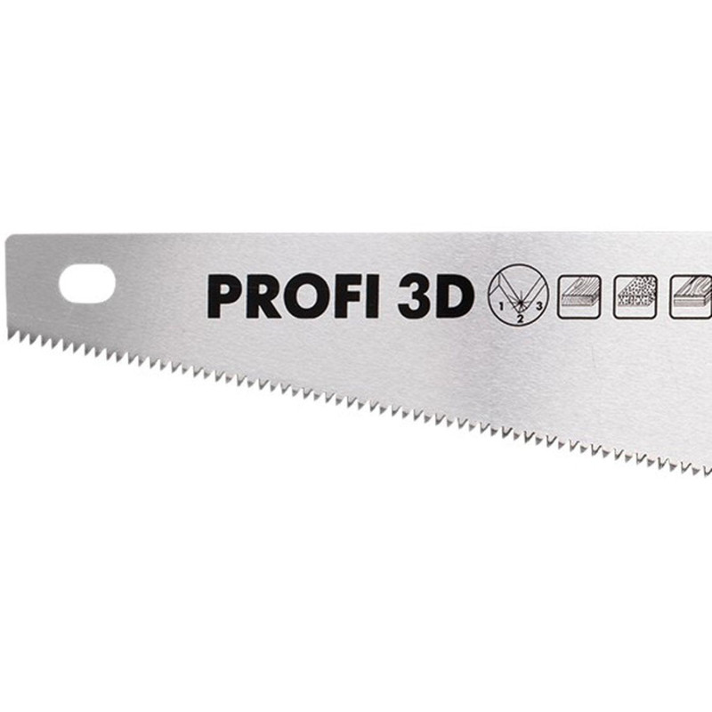 Ножовка по дереву БИБЕР 85682 ПРОФИ 3D заточка средний зуб, 450мм