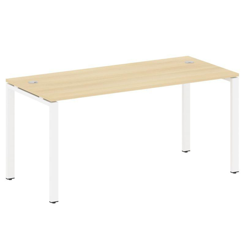 Metal System Стол письменный на П-образном м/к БП.СП-4 Акация Лорка/Металл Белый 1600*720*750 Metal System Стол письменный на П-образном м/к БП.СП-4 Акация Лорка/Металл Белый 1600*720*750