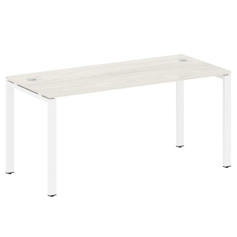Metal System Стол письменный на П-образном м/к БП.СП-4 Дуб Наварра/Металл Белый 1600*720*750
