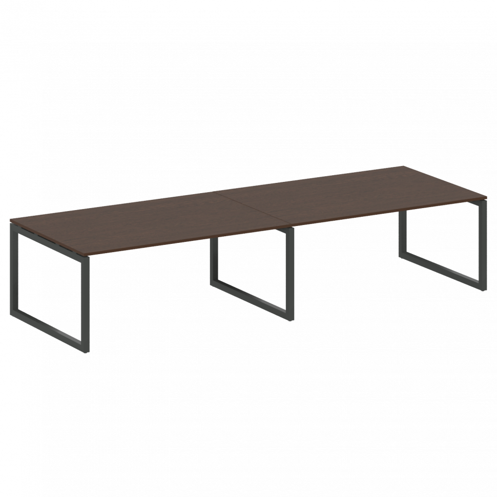 Metal System Quattro Переговорный стол (2 столешницы) на О-образном м/к 50БО.ПРГ-2.5 Венге Цаво/Мета Metal System Quattro Переговорный стол (2 столешницы) на О-образном м/к 50БО.ПРГ-2.5 Венге Цаво/Мета