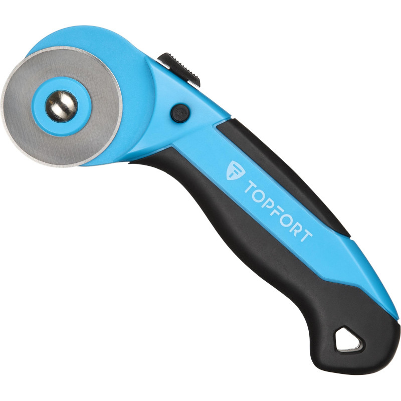 Нож раскройный TOPFORT роликовый, 45мм лезвие,ABS+TPR