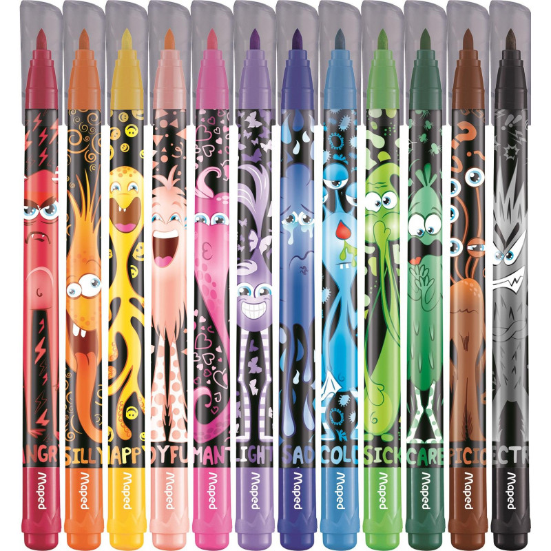 Фломастеры COLOR&#039;PEPS MONSTER смываемые,12 цв/наб,845400