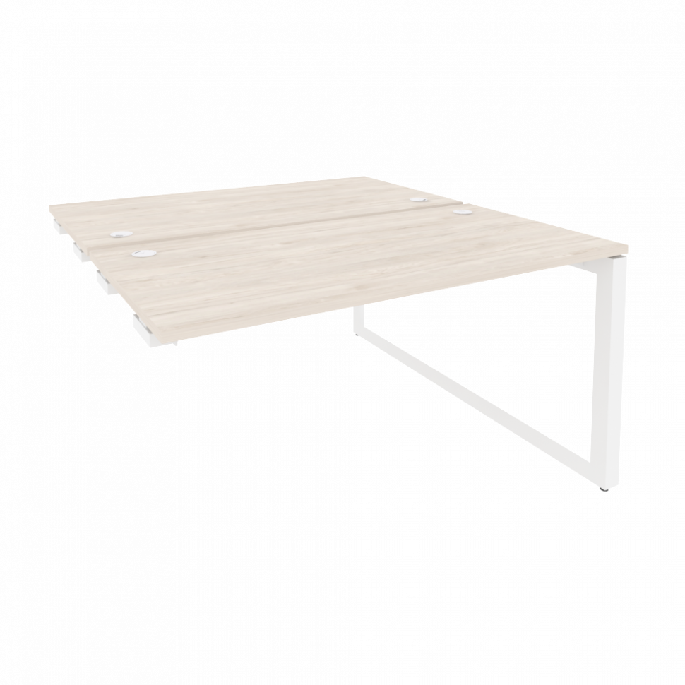 Onix Стол-приставка двойной на О-образном м/к к опорым элем. O.MO-D.SPR-3.7 Денвер Светлый/Металл Бе