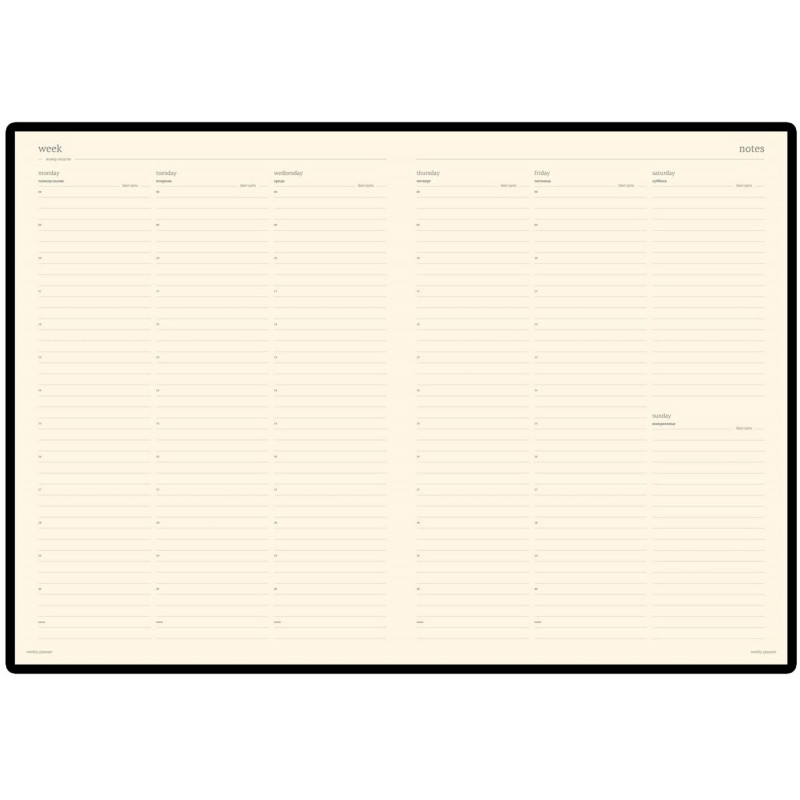 Еженедельник недатированный синий,A4,222х302мм,128 стр.,Br.V.PROFY 3-098/01