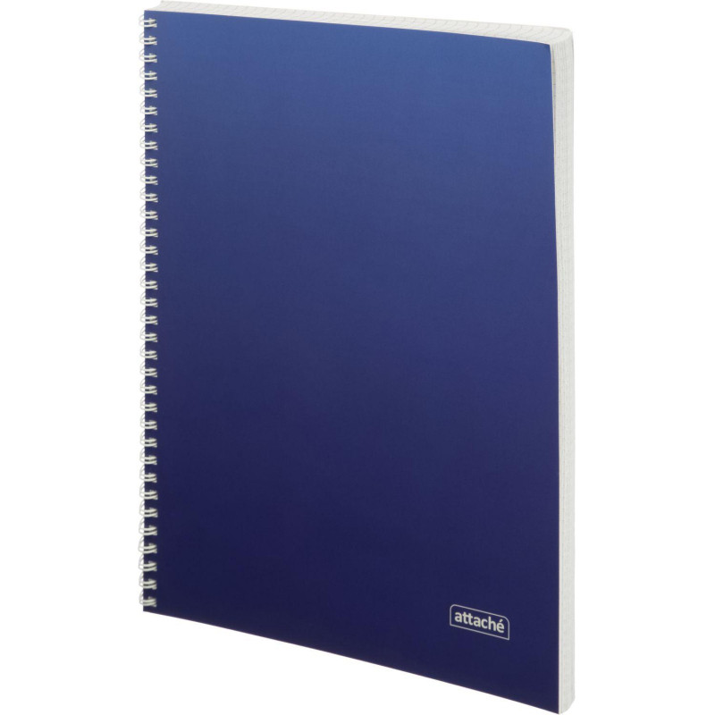 Тетрадь общая А4 96л Attache Градиент Синий клетка, 65г, гребень, УФ-лак