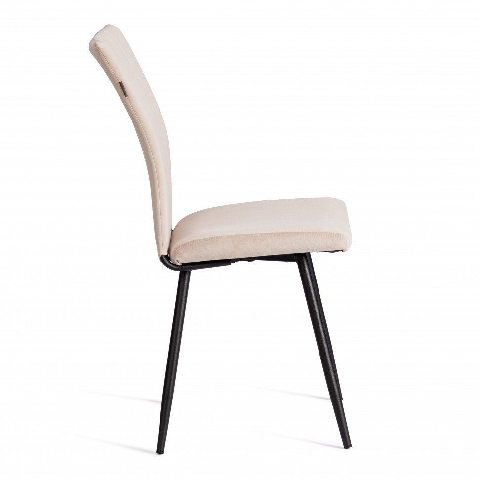 Стул обеденный Monte Carlo TREND, велюр, бежевый/черный, 7, 49х51х93 см