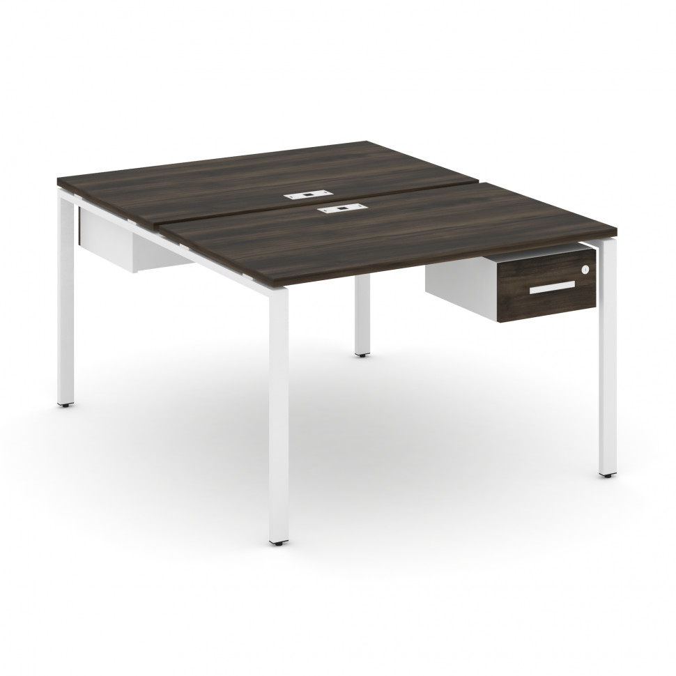 Concept Рабочая станция 2 сторонняя с подвесными тумбами на 2 места CN.DRS-110 W Дуб Мали/Белый Брил Concept Рабочая станция 2 сторонняя с подвесными тумбами на 2 места CN.DRS-110 W Дуб Мали/Белый Брил