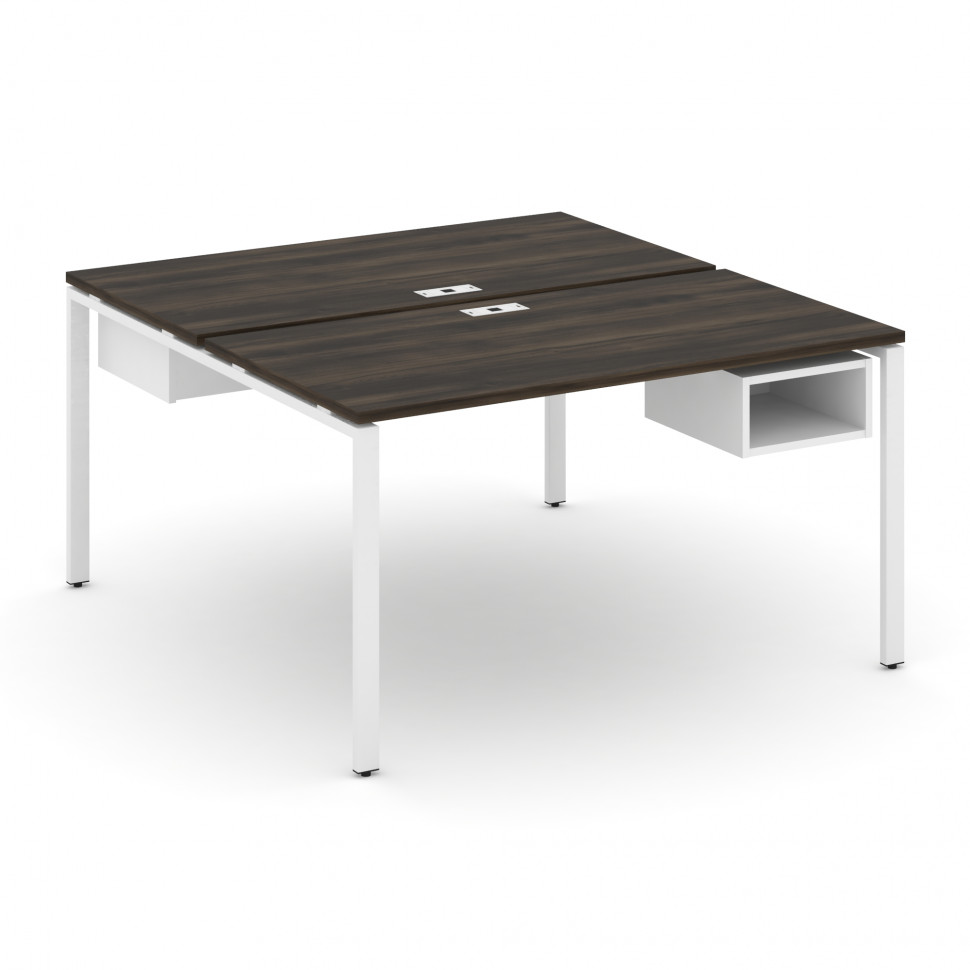 Concept Рабочая станция 2 сторонняя с подвесными тумбами на 2 места CN.DRS-103 Дуб Мали/Белый Брилли